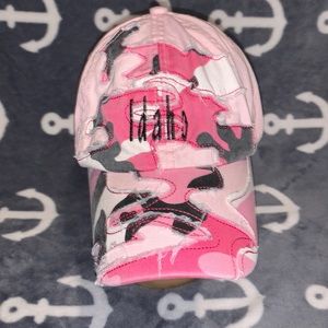 Woman’s Idaho pink embroidered camo print baseball hat